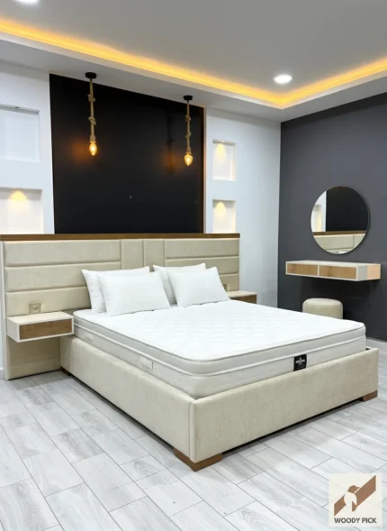 Chambre à coucher sans armoire "Moustache"