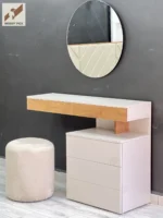 Chambre à coucher Vinachi – lit minimaliste, tables de nuit et coiffeuse élégante – Image 12