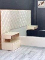 Chambre à coucher Vinachi – lit minimaliste, tables de nuit et coiffeuse élégante – Image 10