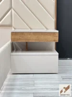 Chambre à coucher Vinachi – lit minimaliste, tables de nuit et coiffeuse élégante – Image 6