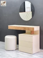 Chambre à coucher Vinachi – lit minimaliste, tables de nuit et coiffeuse élégante – Image 13