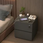 Table de nuit NOMA – Tiroirs cachés et Prise électrique intégrée – Image 8